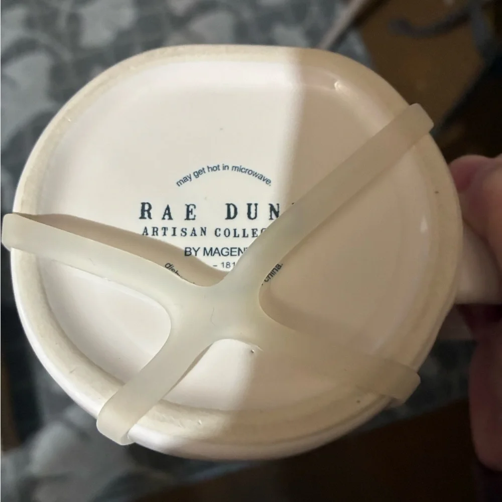 Rae Dunn Hop To It White Bunny Mug with Whiskers